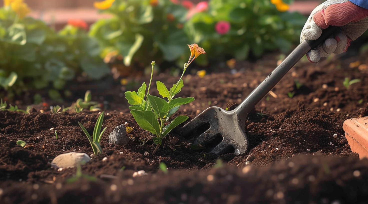 Unkraut aus dem Rasen beseitigen